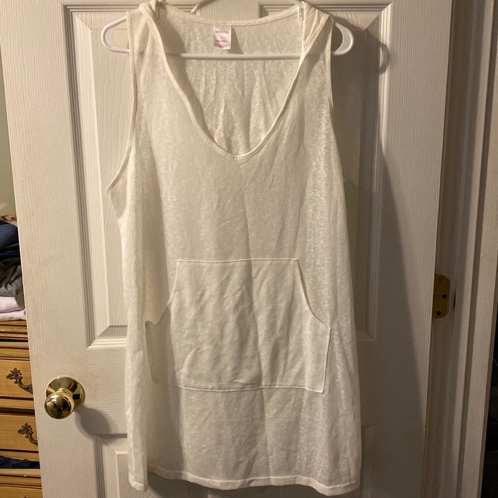 White beach cover up